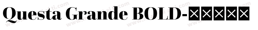 Questa Grande BOLD字体转换